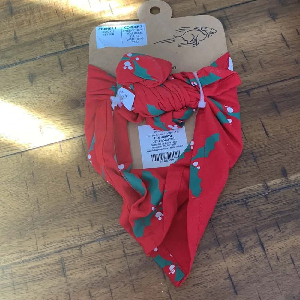 Dog’s Christmas “Cookie Tester” Pet Bandana